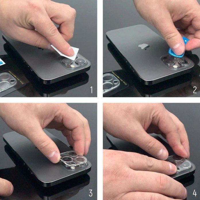 Montaż szkła hartowanego 9H Wozinsky Full Camera Glass